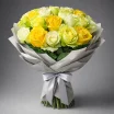 Букет зеленых и желтых роз! Яркая солнечная мечта